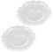 Warmhm 2 Pièces Sous Tasse Verre Transparent Plat Décoratif pour Tasses à Cafés Protection de Table pour Servir des Apéritifs Desserts