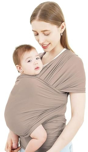 Tyafzzn Tragetuch Baby Neugeboren, Babytragetuch Neugeborene Ohne Binden aus Weicher Baumwolle, Belastbar bis 20 Kg, Freihändige Stabile und Ergonomische Baby Trage
