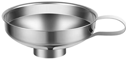 Wide Mouth Canning Funnel Stainless Steel Kitchen Funnel with Handle for Wide Regular Jar Large