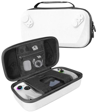 JYGamhanbil Housse de Transport pour ROG Xbox Ally X/ROG Xbox Ally Console de Jeu Portable,Sac de Rangement Rigide Étui de Protection pour ROG Xbox Ally Gaming Handheld Console et Accessoires,Blanc
