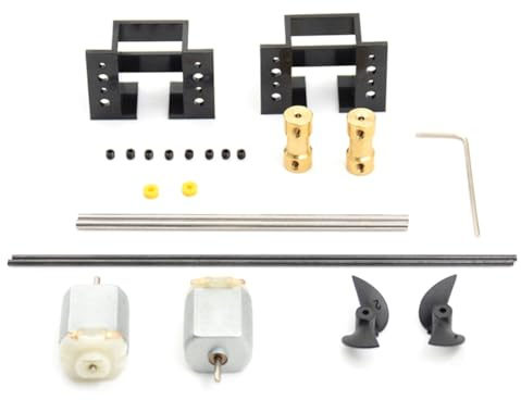 Osmond Motors RC Boat Parts Drive Set for RC Boat DIY Model Ship Dual Motor Remote Control Boat Hull Internal Transmission Differential Kit DIY Technology Model Making Material Kit