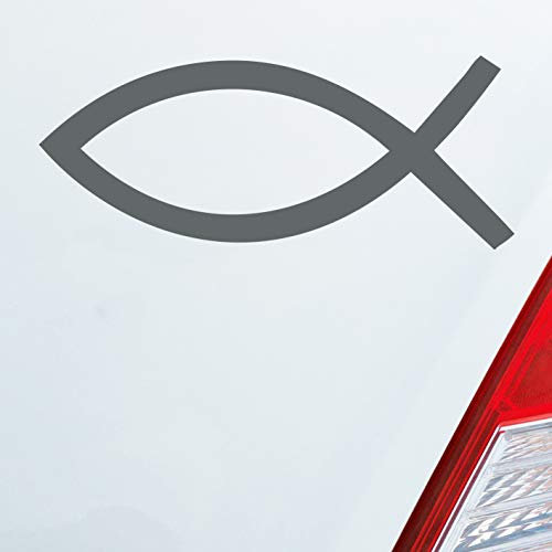 Hellweg Druckerei Auto Aufkleber Kirche Church Fische Symbol Jesus Gott Sticker Heckscheibenaufkleber