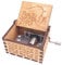 Caja musical de la Bella y la Bestia, con manivela, tallada de madera, con temática de La Bella y la Bestia, color marrón