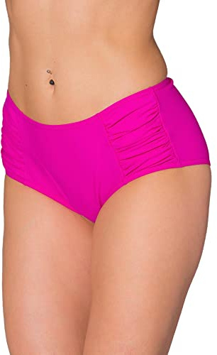 Aquarti Damen Bikinihose mit seitlichen Raffungen | Hotpants