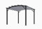 Habrita Foresta - Pergola arche structure mixte aluminium/acier gris anthracite 11,22 m2 toiture gris 280 gr/m2 - PER3433GN