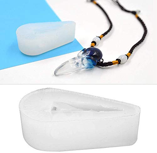 Molde Colgante de Silicona, Molde 3D para Resina Epoxi con Diseño de Calavera de Cuervo para Joyería DIY