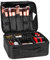 FORRICA Makeup Bag Ladies Portable Cosmetic Case Women Travel Beauty Box Make Up Case Vanity Bag Makeup Brush Organiser Adjustable Compartment Black