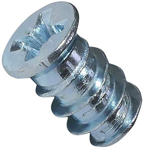 Aerzetix - C44758 - Lot de 100 - Vis Euro pour Meubles/Armoire/Placard - Assemblage de Bois - Ø6.3x11mm - en Acier Zingué Métal - à Empreinte Pozidriv