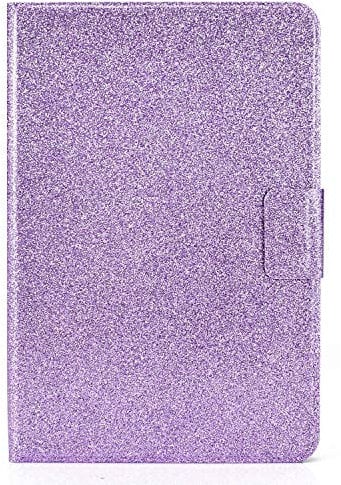 Miagon für Kindle Fire HD 8 2020 Glitzer Hülle,Schutzhülle mit Magnetisch Auto-Einschlaf/Aufwach PU Leder Smart Flip Stand Cover,Lila