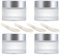 4 Pièces 100g / 100ml Contenant Cosmétique Vide verre Transparente Petite Pots avec Mini Spatule pour Crème/Échantillons/Poudre/Lotion/Petit Boucle d'oreille, Pots en Verre Ronds