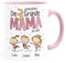 SpecialMe® Kaffee-Tasse Die schönsten Gründe Mama zu sein Spruch - personalisiertes Geschenk zum Muttertag Mama rosa Keramik-Tasse