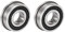 sourcing map 2 Stück F6202-2RS Flanschkugellager Kugellager 15x35x11mm doppelt abgedichtete Chromstahllager