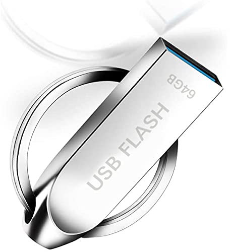 USB Stick 64GB 3.0, Mini Speicherstick 64 GB USB 3.0 Pen Drive Tragbar USB-Stick 64 GB mit Schlüsselanhänge für Schule Büro Auto PC Laptop
