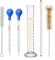 Pipette Glas 10ml Messpipetten und 100ml Messzylinder Glas Measuring Pipette für Labor Lebensmittel Medizin Schule