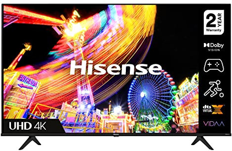 Hisense 65A6EGTUK (65 Inch) 4K UHD Smart TV, with Dolby Vision HDR, DTS Virtual X, Youtube, Netflix, Disney +, Freeview Play and Alexa Built-in, Bluetooth and WiFi (2022 NEW), Operating System VIDAA