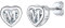 Supcare Damen Ohrringe Silber 925 Initial M Buchstabe Herz Ohrstecker mit Zirkonia Anfangsbuchstaben Letter Alphabet Earrings Ohrschmuck Silberohrringe Schmuck für Mama Halloween