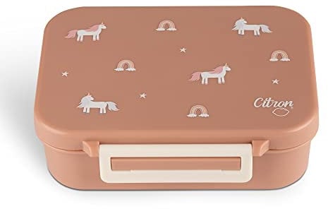 Citron Kids Lunch Box with Compartments 350ml – Premium Strong & Safe Materials BPA & Melamine-Free – Leak-Proof Snack Box with Compartments, Bento Lunchbox for Kids