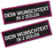 P24S 2 Stücke personalisiertes, benutzerdefinierter Klettsticker mit buntem Rahmen und Zwei Textzeilen(Groß) (Pink)