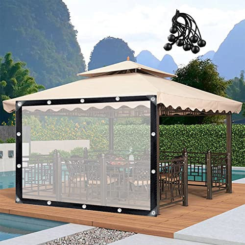 DTVEW LKW Plane Reißfest Plane Wasserdicht Sonnenschutz mit Ösen, für Deck, Veranda Überdachung, Essbereich Im Freien(2x4m)