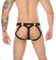 Faringoto Herren Doppel-Stahl-Ring-Tanga, einfarbig, Baumwolle, Unterwäsche, Schwarz , S