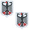 2 St. Schwarz Deutschland Adler Patch Taktisch Adler-Schild Patch mit Verschluss für Kleidung Taschen Rucksack Uniform Weste Hundegeschirr Militär Taktisch Draussen Ausrüstung