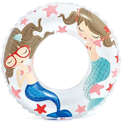 Enfants Natation Anneau, Sirène Gonflable Bouée Piscine Flotte Cercle Dessin Animé Natation Anneau pour Piscine Plage Fête, Bouée Piscine D'Été Eau Jouet Photo Accessoires