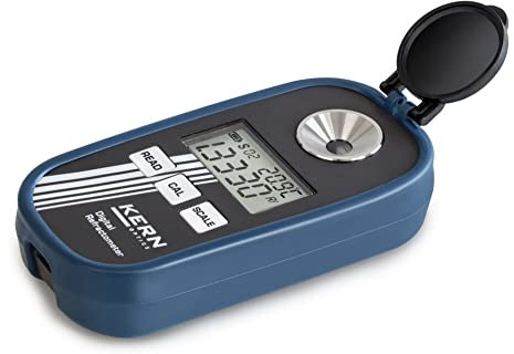 KERN & SOHN Digitales Refraktometer KERN ORM 2SU – Milch-, Malz- und Schleimzuckern (Abmessungen (B×T×H) 121 × 58 × 25 mm, Handrefraktometer, Messtemperatur 0 °C – 40 °C) ORM 2SU