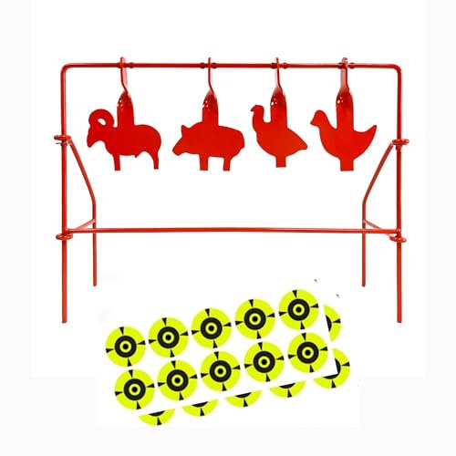 ATFLBOX BB Pellet Zielscheibe Luftgewehr Selbst Reset Swing Schießen Ziel Tier Silhouette Metal Airsoft Ziel für Outdoor für .177 .20 Kaliber