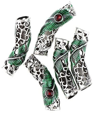 Xiaojikuaipao 2x5x Viking Beads Hair Beards Decorations Bracelet Pendant DIY Jewelry 4.5 X 1.2 Cm