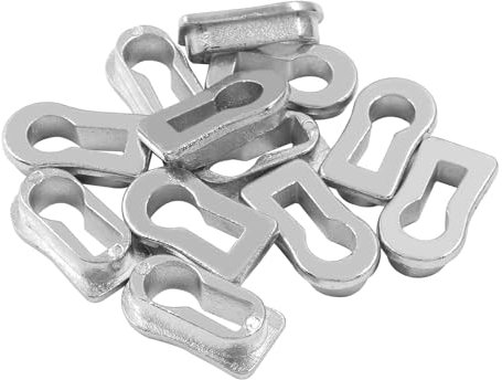 Hordion Schlüssellochabdeckung aus Metall, antiker Schlüssellocheinsatz, Rosette, Platte für Schrank, Tür, Kommode, Schublade, Möbelschloss, Dekoration, Silber, 12 Stück