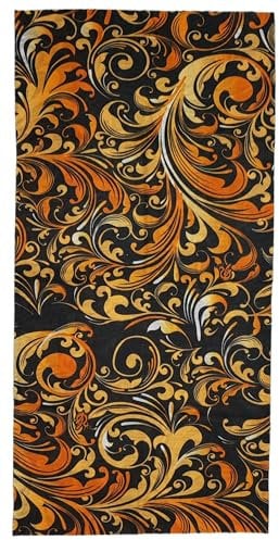 ware-direkt Multifunktionstuch Damen Herren Loop Schal Halstuch Schlauchschal (Paisley Schwarz Orange)