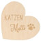 Spruchreif | Kleines Deko-Holzherz zum Aufstellen | Geschenkidee Katzenbesitzer | Katzen Mutti