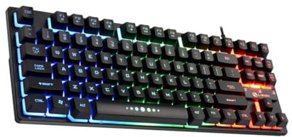 CIYODO Teclado Mecánico Retroiluminado De Teclas Efecto Teclado De USB para Pc y Laptop Diseño Ergonómico y Teclas Flotantes para Gaming y