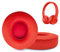 Cuscinetti auricolari di ricambio per Beats Solo 2 e Solo 3 Wireless On-Ear Headphones, Ear Pads, Cuffia Padiglioni auricolari Cover con morbida pelle proteica - Rosso