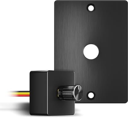 Obeaming 12V Dimmer PWM LED-Dimmschalter Drehknopf für Wohnmobil Boot LKW Wohnwagen Anhänger Leuchte, DC 12V dimmbar Lampe, einfarbige LED Streifen Lichter, Rated 15A@12V (Schwarz)
