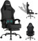 Sedie Gaming, Poltrona Altezza Regolabile con poggiatesta, Sedia da Ufficio Ergonomica, e supporto lombare sedia per PC, girevole a 360 gradi Sedia da gioco in tessuto, per ufficio e casa, Nero