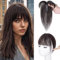 Pony Haarteil, Haarteile Echthaar, Echthaar Clip in Bangs, One Piece Clip in Pony, Extensions Natürliche Bangs, Pony Extension Echthaar für Damen, B, braun schwarz