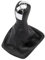 Pomo Palanca Cambio Para Skoda para Octavia para A5 para MK2 para A6 para sedán 2004-2008 coche 5 6 perilla de caja de cambios de velocidad con cuello de bota de cuero Pomo Cambio Marchas(B0081 6 Spee