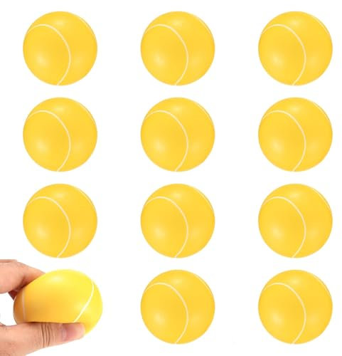 AICHUAN 12 Stück Schaumstoffbälle,6cm weiche Schaumstoff-Tennisbälle,Schaumstoff-Tennisbälle für Kinder Spaß und Erwachsene Angstabbau (12)