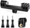 YALLSAME Dual Mount Twin Adapter for GoPro Hero 13 12 11 10 9 8 7 6 5 4 3 Black Mini Session Max AKASO DJI Osmo Action Camera with 2 in 1 Tripod Mount Adapter