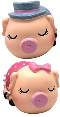Gatuida 2stücke Schwein Figur Wohnaccessoires Aus Kunstharz Dekorative Schreibtischdekoration Ornamente Für Küche Und Esszimmer Schweinefiguren