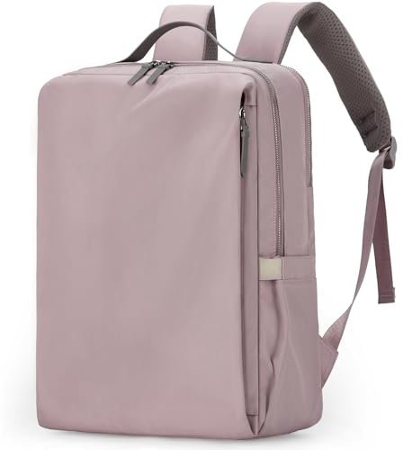 Outplea 15.6 Mochila Ordenador Portatil Mujer, 15L Mochila de Viaje Cabina, Mochilas PC Pequeña, Mochila Trabajo para Travel Avion Diario Oficina, Rosa Loto