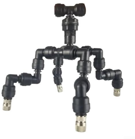 Reptilien-Terrarium-Nebeldüsen, 360° drehbarer verstellbarer Sprinklerkopf, feiner Nebelgenerator 3-7 Mikrometer Zerstäubung, effizientes Befeuchtungssystem