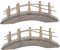 TOYANDONA Realistic Mini Wooden Arch Bridge Garden Ornaments for Micro Scene Accessory