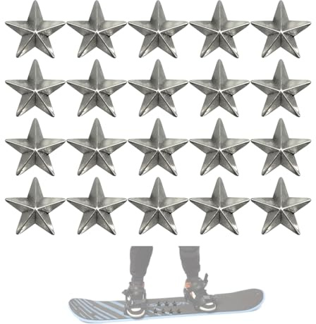 KANGWFAN Snowboard Stomp Pad,Sternform Ski Anti Rutsch Pads Accessories | Selbstklebendes,Snowboarden Antirutsch Polster Sticker,für Herren Damen Snowboards Bietet Zusätzlichen Grip,20 Stück