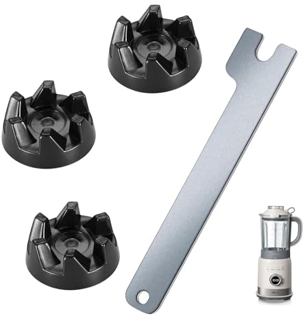 3 Piezas Acoplador de Licuadora 9704230, Embrague de Engranaje de Goma, Blender Coupler Replacement Parts, Repuesto para Batidora Panificadora, Engranajes de Goma y Herramienta de Instalación