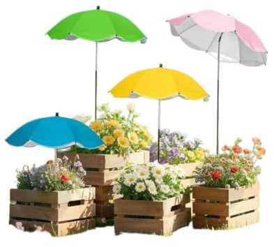 WYRJXYB Lot de 4 parapluies pour plantes d'extérieur, parasol de jardin de 66 cm plus grand pour parterres de jardin, plantes en pot