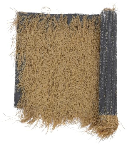 Künstliches Strohdach 100x50x5cm PE Kunstharz Reetrolle Weihnachten Feier | Wetterbeständige Optik, Pflegeleichte Dekoration, Restaurant, Terrasse, Villa, Garten, Veranstaltungen, Landhausstil
