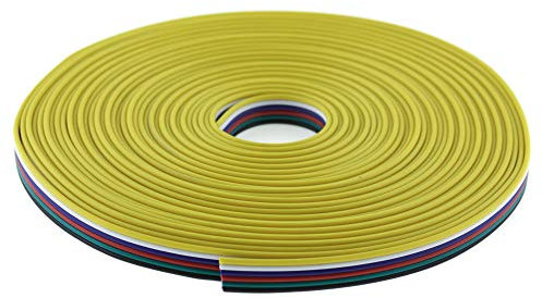 Flachbandkabel 6-polig für RGBW+CCT LED Streifen / Band; Verlängerung LED RGBW CCT Streifen; 10 Meter