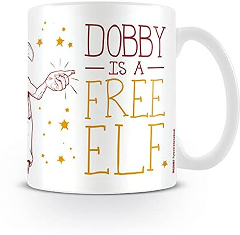 HARRY POTTER Dobby No Tiene Maestro, Dobby Es Un Elfo Libre Taza Foto 9x8 cm